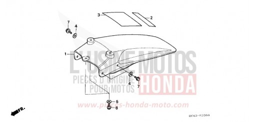 KOTFLUEGEL, HINTEN CR80R2F de 1985